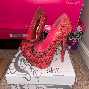 SHI by JOURNEYS SIZE 5.5 Swarovski Crystal heels